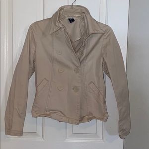 Vintage gap double breasted khaki military jacket